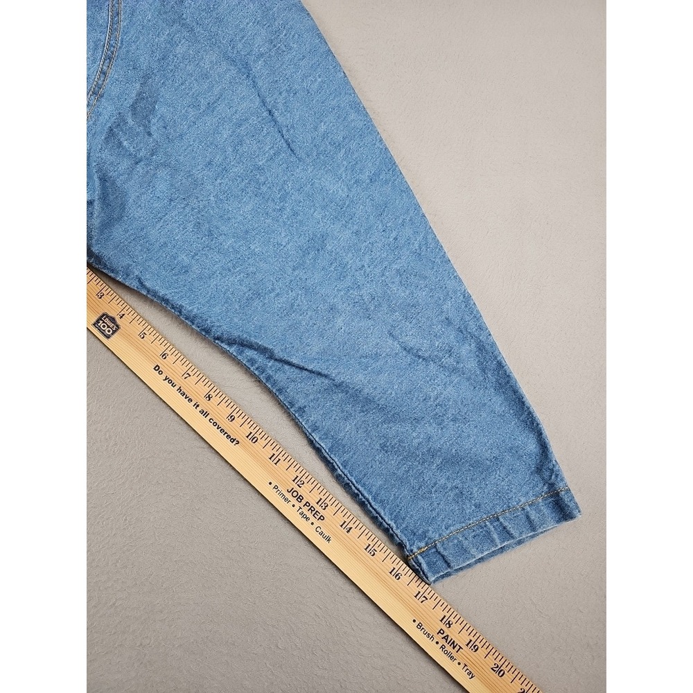 Vintage MONIQUE Fashions Denim Shirt Sz 2X Blue Raglan Sleeve Stars Embellished - Picture 9 of 9